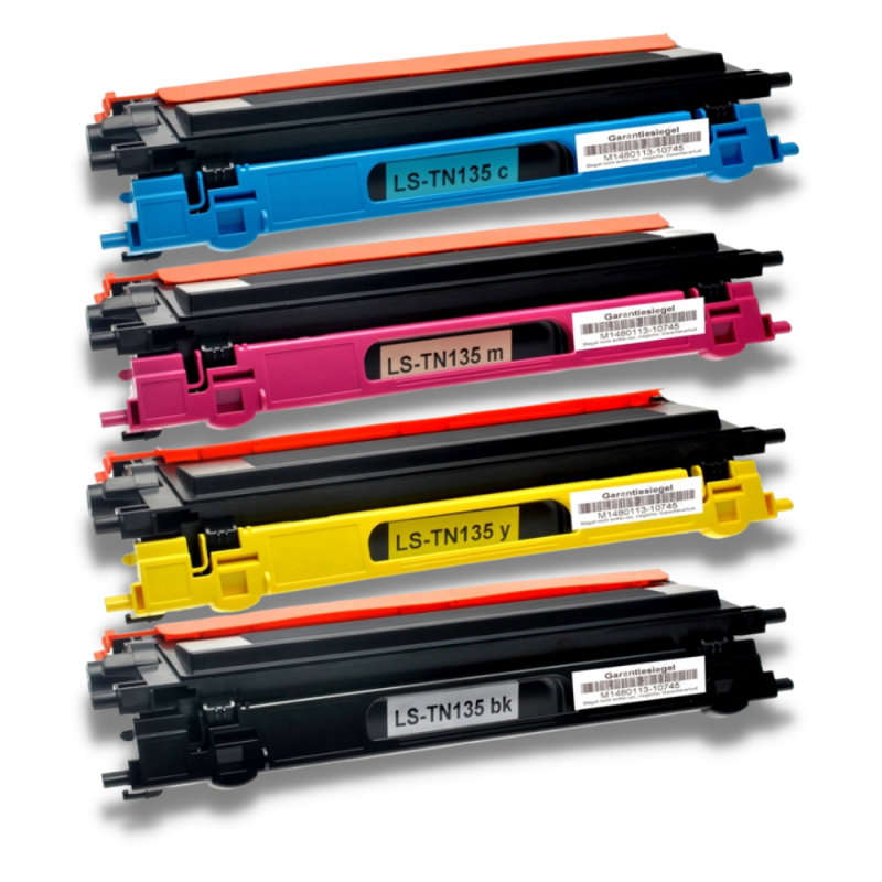 Pack de 4 toners compatible BROTHER TN135 (BK+C+M+Y)
