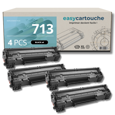 Pack de 4 Toners compatibles CANON 713 noir