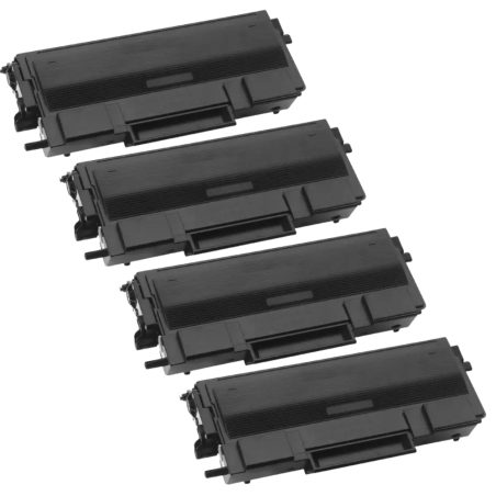 Pack de 4 toners compatible BROTHER TN-2000 noir