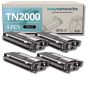Pack de 4 toners compatible BROTHER TN-2000 negro