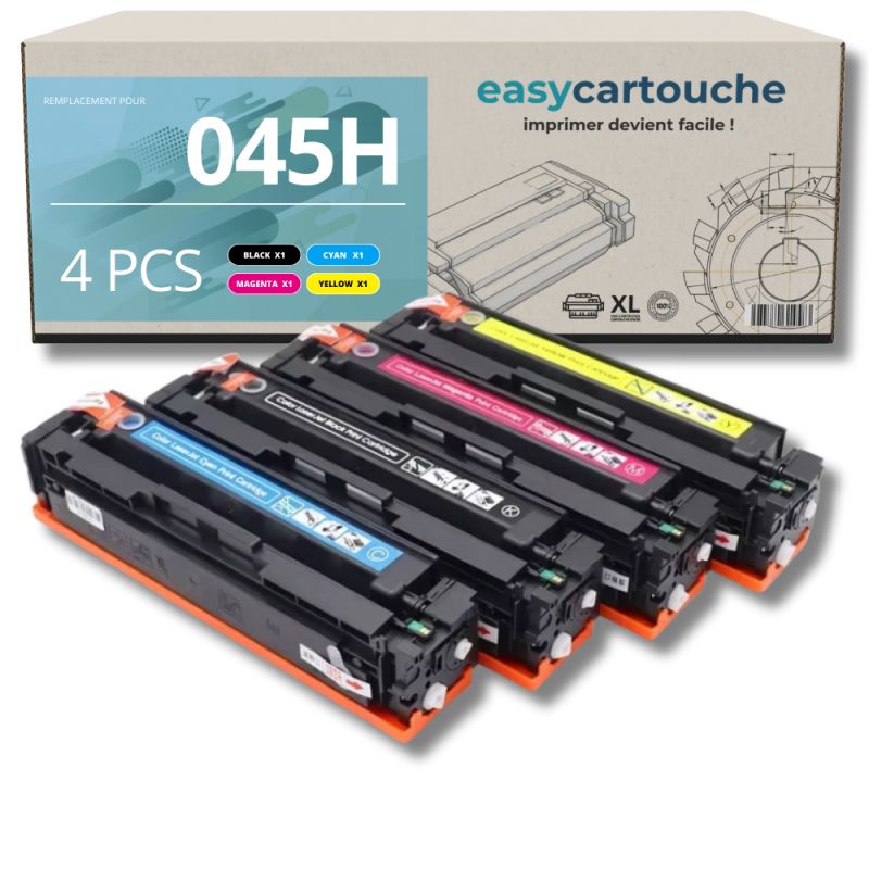 Pack de 4 toners compatibles con CANON 045H