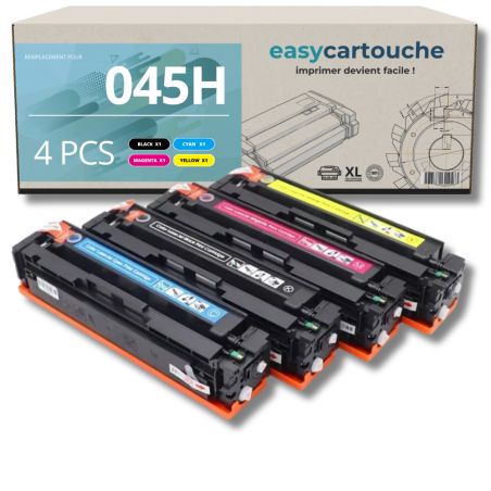 Pack 4 toners compatible avec CANON 045H