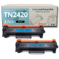 Pack de 2 toners compatibles BROTHER TN-2420 negro