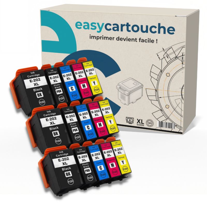 Pack 15 cartuchos compatibles EPSON 202XL