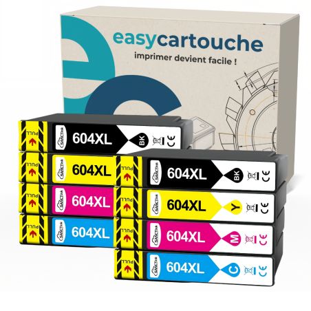 Pack compatible avec EPSON 604XL, 8 cartouches