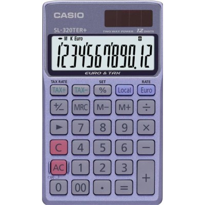 Casio SL 320 TER+ Calculatrice Bureau Gris