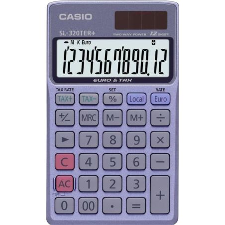 Casio SL 320 TER+ Calculatrice Bureau Gris
