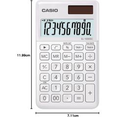 Casio SL 1000 SC WE Calculatrice de poche Blanc