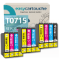 Pack de 12 cartuchos compatibles EPSON T0715XL