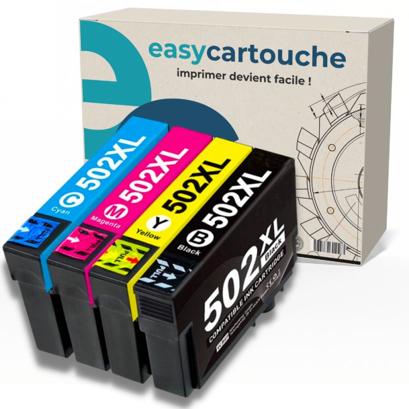 Pack 4 cartuchos compatibles EPSON 502XL
