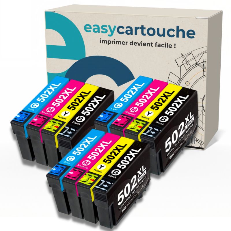 Pack de 12 cartuchos compatibles EPSON 502XL