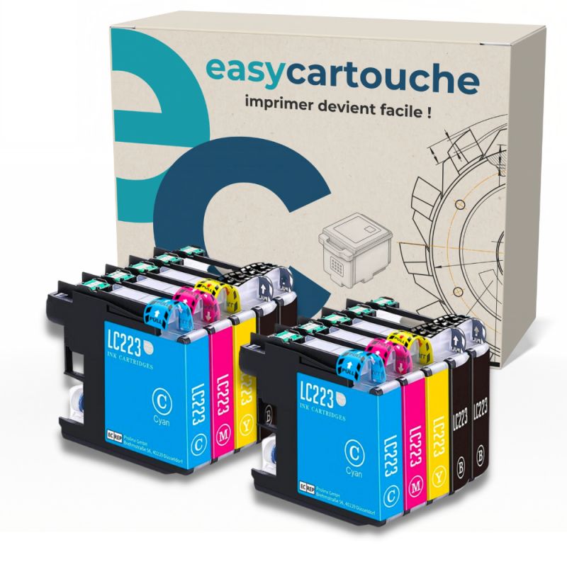 Pack de 10 cartuchos compatibles BROTHER LC-223 Pack de 10 cartuchos compatibles BROTHER LC-223