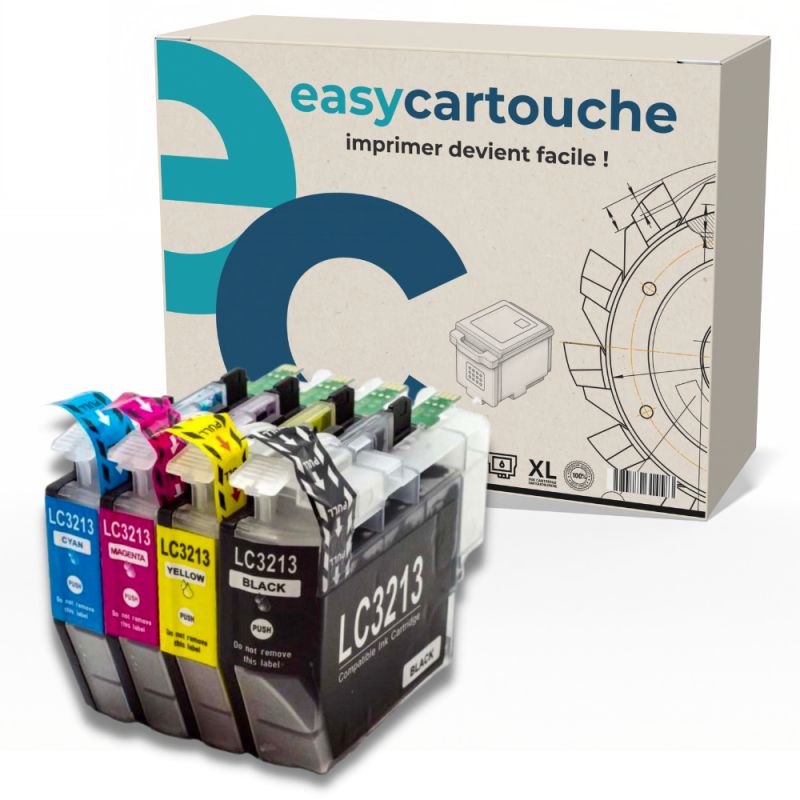 Pack 4 cartuchos compatibles BROTHER LC-3213 Pack 4 cartuchos compatibles BROTHER LC-3213