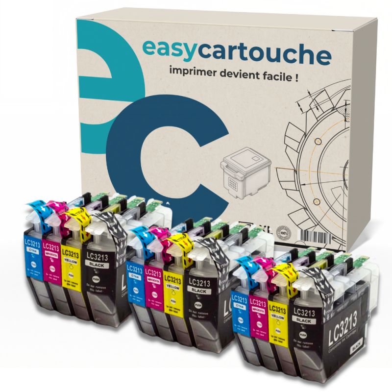 Pack compatible BROTHER LC-3213 XL 12 cartuchos