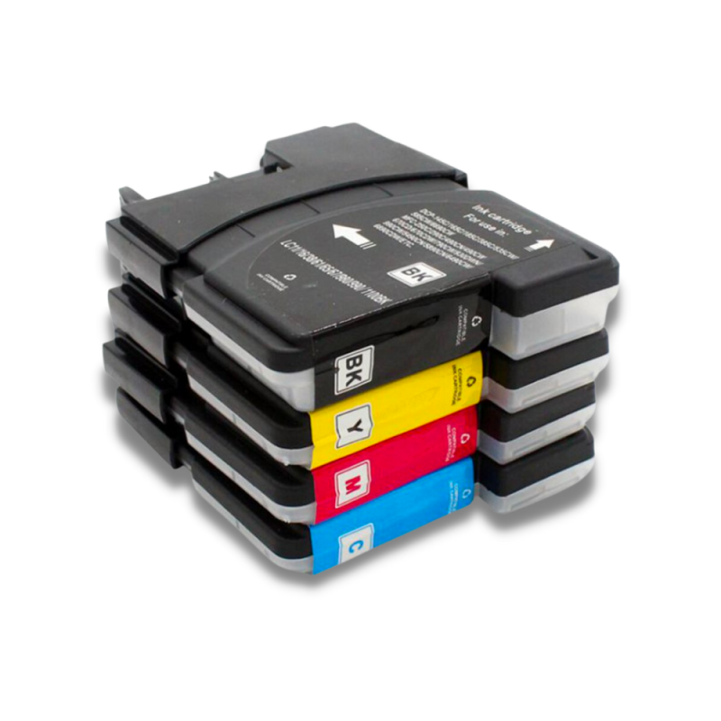 Pack 4 Cartouches compatibles BROTHER LC1100 Pack 4 Cartouches compatibles BROTHER LC1100