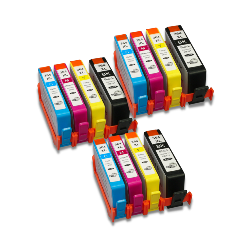 Pack 12 cartouches compatibles HP 364XL Pack 12 cartouches compatibles HP 364XL