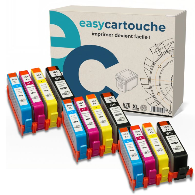 Pack de 12 cartuchos compatibles HP 364XL Pack de 12 cartuchos compatibles HP 364XL