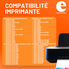 Pack 2 cartouches compatibles HP 305XL SANS NIVEAU ENCRE noir et couleur