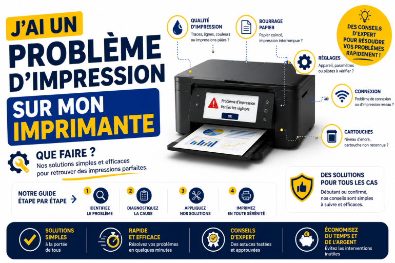 J’ai un problème d’impression sur mon imprimante. Que faire ?