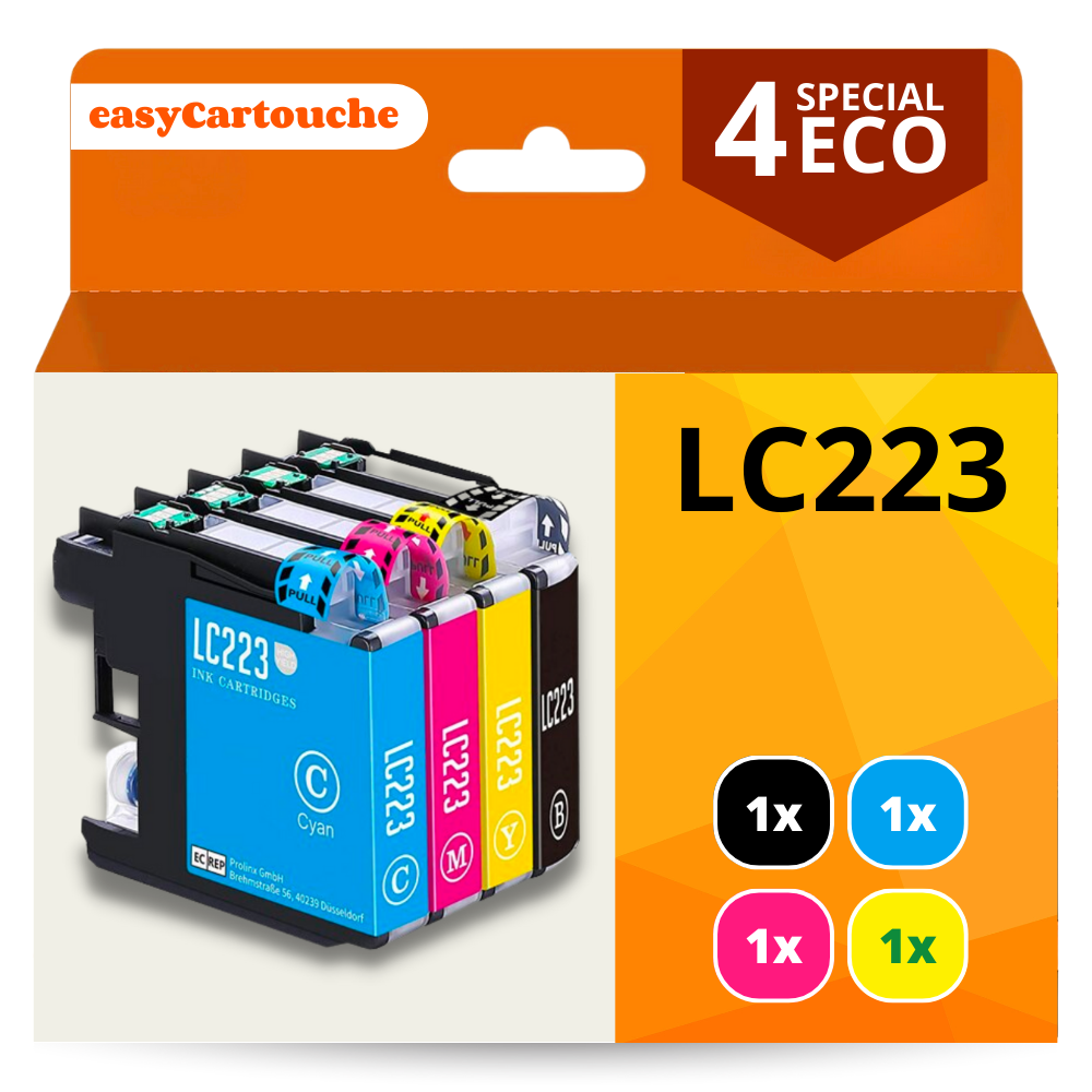 Pack 4 cartouches compatibles BROTHER LC223 