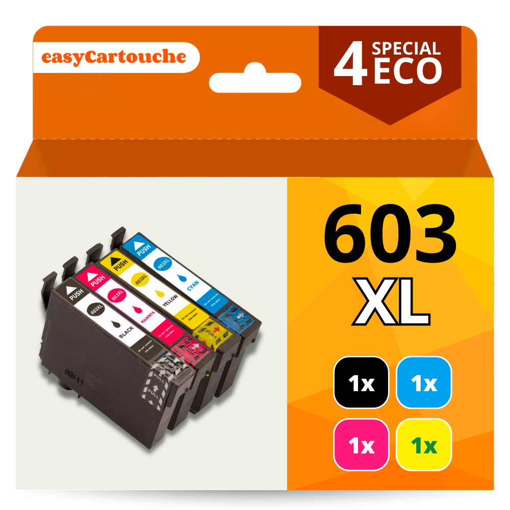 Pack 4 Cartouches compatibles EPSON 603XL Pack de 4 cartouches