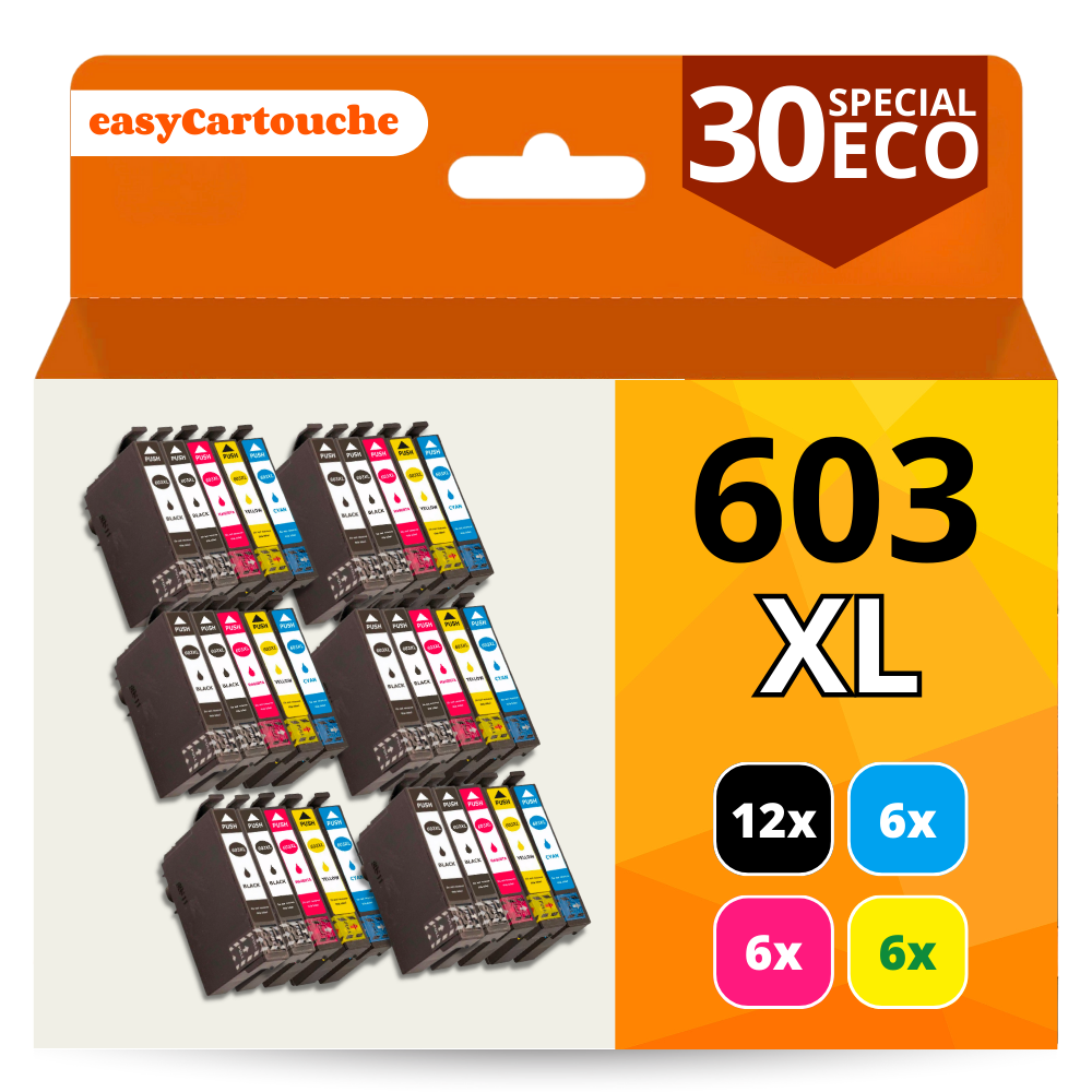 Cartouche d'encre compatible jaune 603 XL pour imprimante EPSON Expression  Home XP 3105